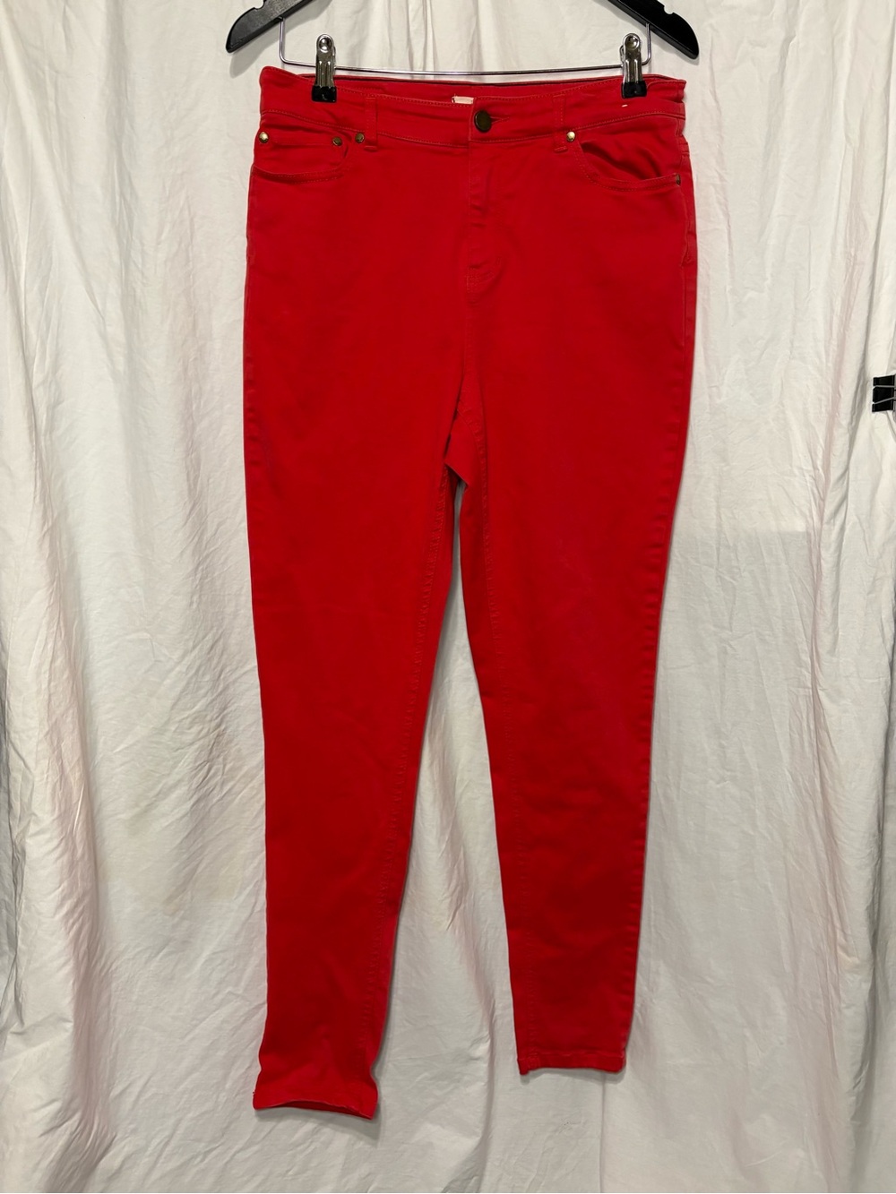 Joules Monroe Red High Rise Super Skinny Jeans